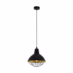 EGLO 49672, Noir, Or, Noir, Or, Acier, Rond, Noir, Intérieure
