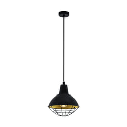 EGLO 49672 éclairage en suspension E27 60 W Noir, Or