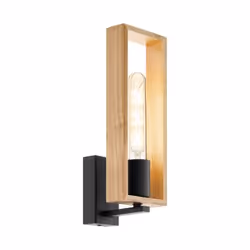 EGLO 49698, Mur, Bois, Acier, Bois, 1 pièce(s), II, 1 ampoule(s)