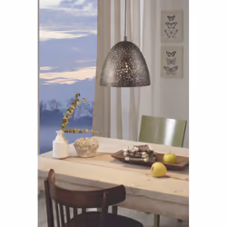 EGLO Safi éclairage en suspension Support flexible E27 Marron, Or