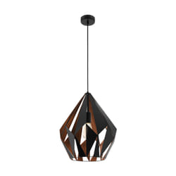 EGLO Carlton 1 éclairage en suspension Support flexible E27 Noir, Cuivre