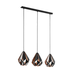 EGLO Carlton 1 éclairage en suspension Support flexible E27 Noir, Cuivre
