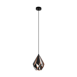 EGLO 49997 éclairage en suspension Support flexible E27 60 W Noir, Cuivre