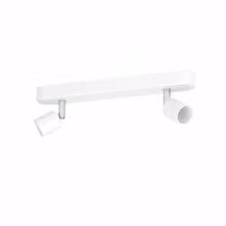 reglette 2 lumieres blanc gu10 max 5w livre sans ampoule