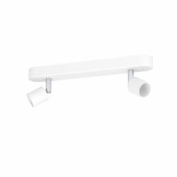 Reglette 2 lumieres blanc GU10 max 5W livre sans ampoule