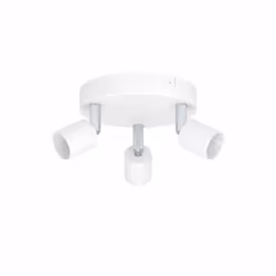 plafonnier 3 lumieres blanc gu10 max 5w livre sans ampoule