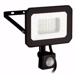 projecteur led noir avec dectecteur 30w 2800 lum 4000k ip44
