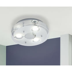 Eglo - Plafonnier design gu10 Cabi métal Chrome, 3 x 3 w