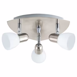 EGLO ENEA-C, E14, 3 ampoule(s), LED, 3000 K, 300 lm, Nickel, Blanc