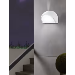 EGLO ONJA, Éclairage mural extérieur, Blanc, Aluminium, Verre, IP44, Patio, I