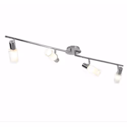 la description Plafonnier chromé élégant. La construction élégante en verre et chrome permet à cette lampe de s'adapter de ma ...