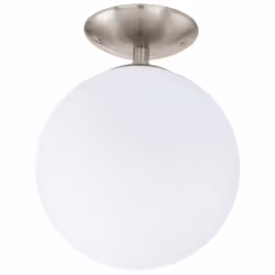 EGLO RONDO, 1 ampoule(s), E27, IP20, Nickel, Blanc