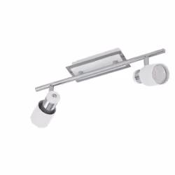 EGLO DAVIDA, GU10, 2 ampoule(s), LED, 10 W, 3000 K, Acier inoxydable