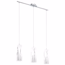 EGLO RIVATO, 3 ampoule(s), E27, IP20, Chrome, Blanc