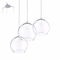 EGLO BOLSANO, Surface, Chrome, Miroir, Blanc, Verre, Acier, Chambre à coucher, Cuisine, Salon, Mat, IP20