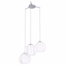 EGLO BOLSANO éclairage en suspension Surface E27 Chrome, Miroir, Blanc