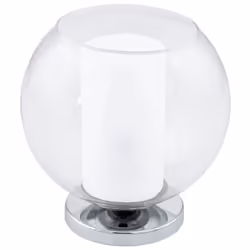 EGLO BOLSANO, Chrome, Miroir, Blanc, Verre, Acier, Chambre à coucher, Cuisine, Salon, IP20, II, E27