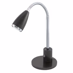 EGLO FOX, Noir, Chrome, Chambre à coucher, Cuisine, Bureau, IP20, II, GU10, 1 ampoule(s)