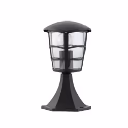 EGLO ALORIA, Piedestal extérieur/Lampadaire, Noir, Aluminium, Plastique, IP44, Entrée, Jardin, Patio, E27