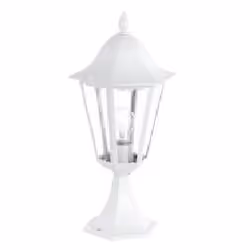 EGLO NAVEDO, Piedestal extérieur/Lampadaire, Blanc, Aluminium, Verre, IP44, Entrée, Jardin, Patio, Transparent