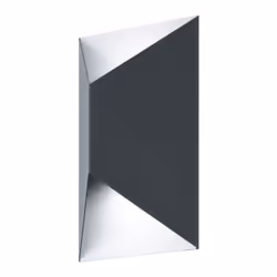 EGLO PREDAZZO, Éclairage mural extérieur, Anthracite, Blanc, Acier zingué, IP44, I, Blanc