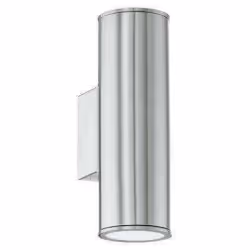 EGLO Riga, Surface, 2 ampoule(s), GU10, 3000 K, IP44, Acier inoxydable