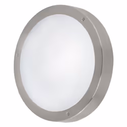 EGLO VENTO 1, Éclairage de mural/de plafond extérieur, Acier inoxydable, Verre, Acier inoxydable, IP44, I, Blanc