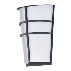 EGLO BREGANZO, Éclairage mural extérieur, Anthracite, Plastique, IP44, I, Blanc