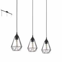 EGLO TARBES, 3 ampoule(s), E27, IP20, Noir