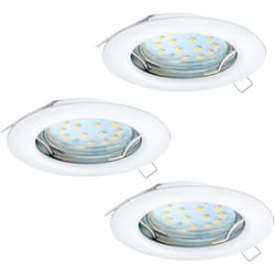 EGLO Peneto éclairage de plafond Acier inoxydable, Blanc GU10 LED