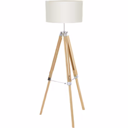 EGLO LANTADA, Chambre à coucher, Salon, Bureau, Beige, IP20, Tissu, Acier, Bois, II, E27