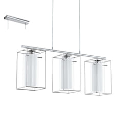 EGLO LONCINO 1 éclairage de plafond Chrome, Blanc E27