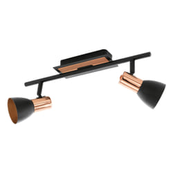 EGLO Barnham Spot d'éclairage de surface Noir, Cuivre Ampoule(s) non remplaçable(s)