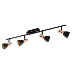 EGLO Barnham Spot d'éclairage de surface Noir, Cuivre GU10 LED 3,3 W