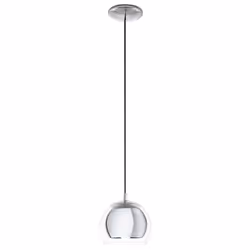 EGLO Rocamar, Support flexible, Chrome, Transparent, Transparent, Verre, Acier, Rond, Intérieure