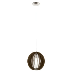 EGLO Cossano éclairage en suspension Support flexible E27 Nickel, Bois