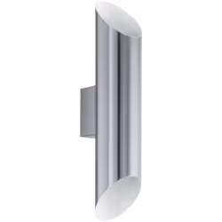 EGLO AGOLADA, Éclairage mural extérieur, Acier inoxydable, Blanc, Acier inoxydable, IP44, I, 2 ampoule(s)