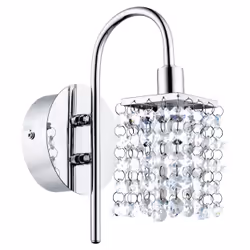 EGLO Almonte, Surface, 1 ampoule(s), G9, 3000 K, IP44, Chrome, Transparent