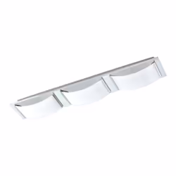 EGLO Wasao 1, Surface, Rectangle, 3000 K, IP44, Chrome, Blanc