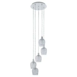 EGLO Bonares 1 éclairage en suspension Support flexible E27 Chrome, Transparent
