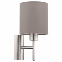 EGLO PASTERI, Surface, Cylindre, 1 ampoule(s), E27, Nickel, Taupe