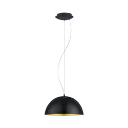 EGLO Gaetano 1 éclairage en suspension Support flexible E27 Noir, Or