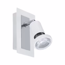 EGLO Sarria, Spot d'éclairage de surface, Ampoule(s) non remplaçable(s), 10 W, 3000 K, 400 lm, Chrome, Blanc