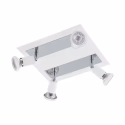 EGLO Sarria, Spot d'éclairage de surface, Ampoule(s) non remplaçable(s), 10 W, 3000 K, 400 lm, Chrome, Blanc