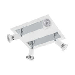 EGLO Sarria Spot d'éclairage de surface Chrome, Blanc Ampoule(s) non remplaçable(s)