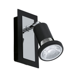 EGLO Sarria Spot d'éclairage de surface Noir, Chrome Ampoule(s) non remplaçable(s)
