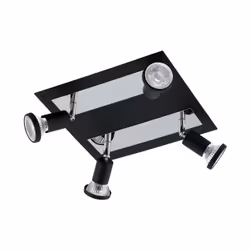 EGLO Sarria, Ampoule(s) non remplaçable(s), 10 W, 3000 K, 400 lm, 220-240 V, Noir, Chrome