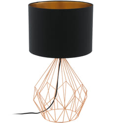 EGLO PEDREGAL 1 lampe de table E27 60 W Noir, Cuivre