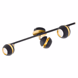 EGLO Nocito, Spot d'éclairage de surface, Ampoule(s) non remplaçable(s), 6,6 W, 3000 K, 240 lm, Noir, Or