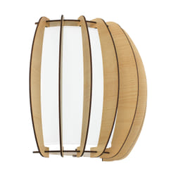 EGLO Stellato 1 éclairage de plafond Blanc, Bois E27